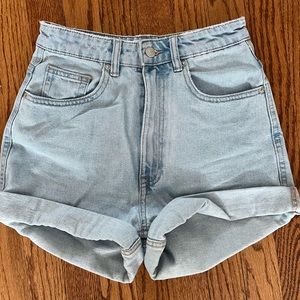 Zara high rise jean shorts